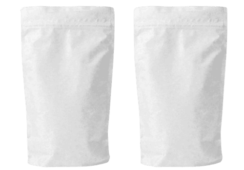 Standup/zipper bags available in printed or with stickers for snacks packaging